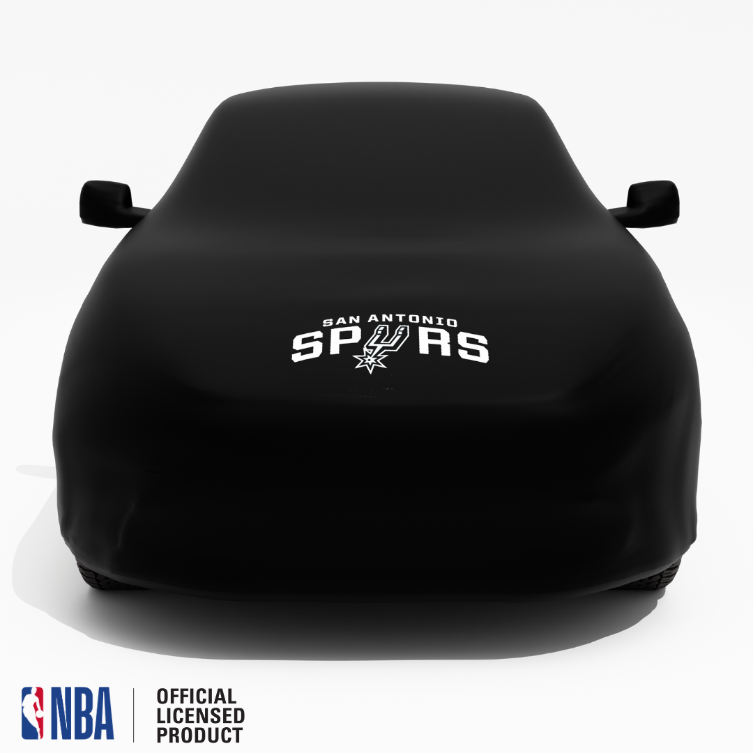 Officially Licensed San Antonio Spurs Black Car Covers – Indoor & Outdoor | NBA Protection | HeroCovers