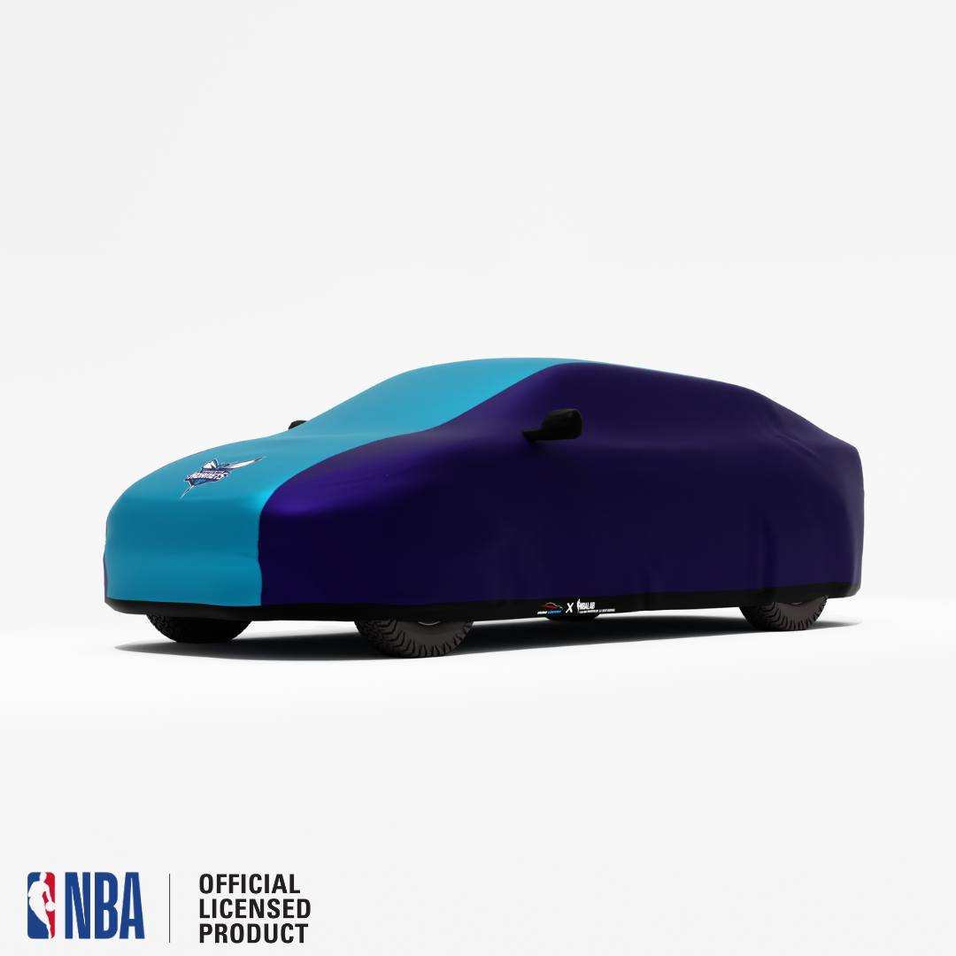 Officially Licensed Charlotte Hornets 2 Tone Car Covers – Indoor & Outdoor | NBA Protection | HeroCovers