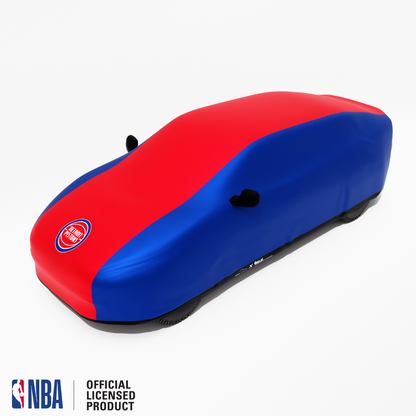 Officially Licensed Detroit Pistons 2 Tone Car Covers – Indoor & Outdoor | NBA Protection | HeroCovers