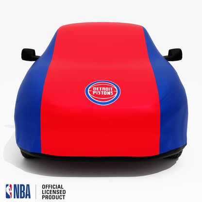 Officially Licensed Detroit Pistons 2 Tone Car Covers – Indoor & Outdoor | NBA Protection | HeroCovers