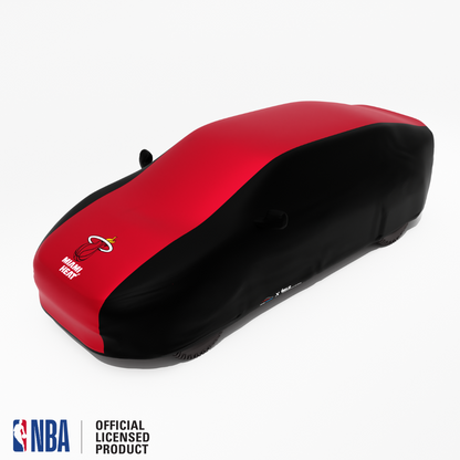 Officially Licensed Miami Heat 2 Tone Car Covers – Indoor & Outdoor | NBA Protection | HeroCovers