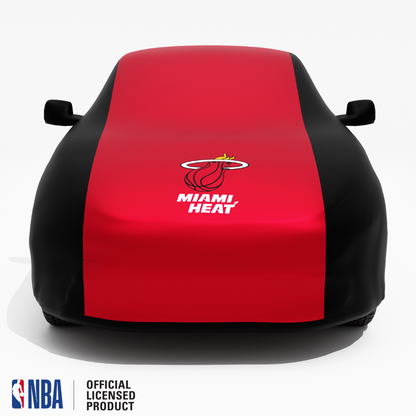 Officially Licensed Miami Heat 2 Tone Car Covers – Indoor & Outdoor | NBA Protection | HeroCovers