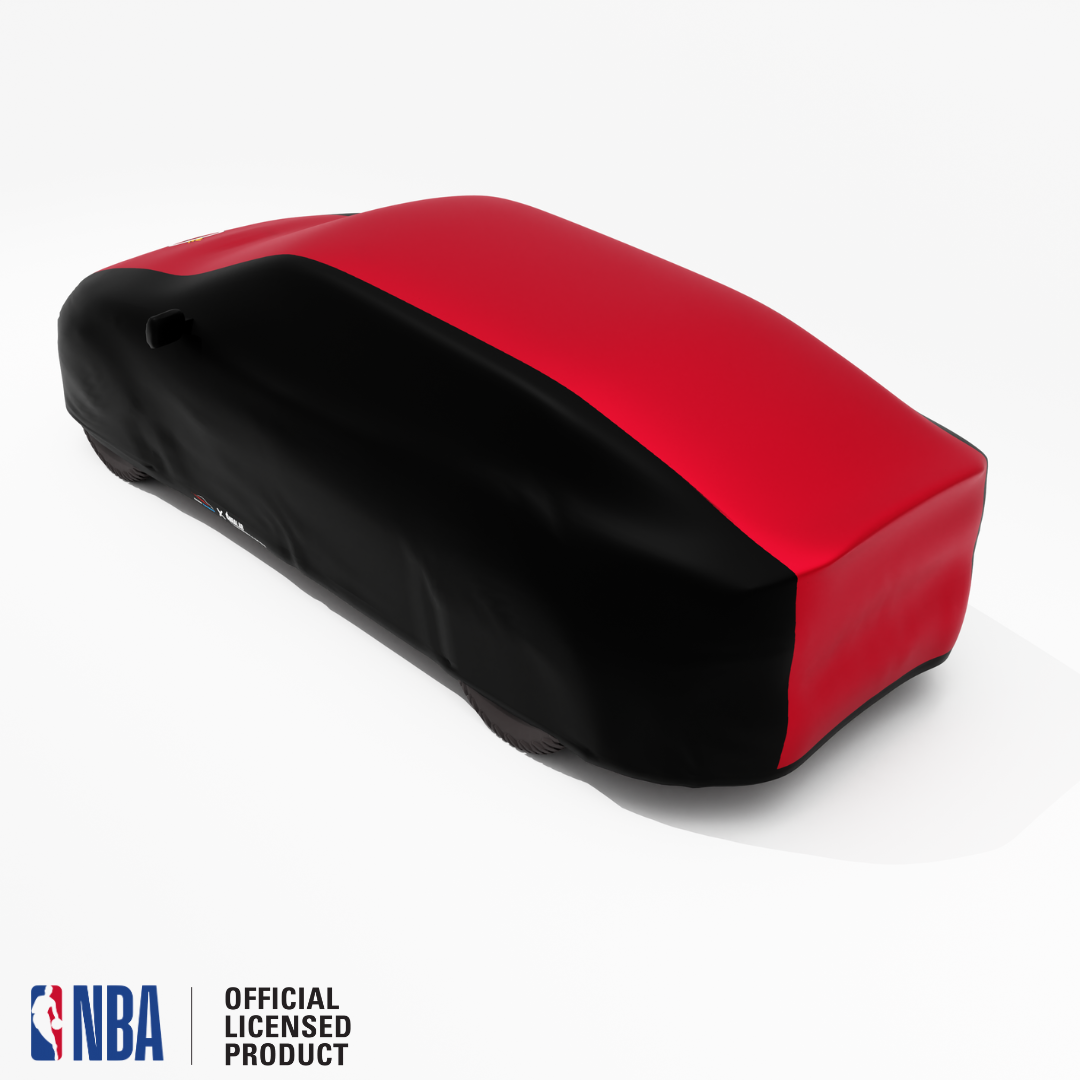 Officially Licensed Miami Heat 2 Tone Car Covers – Indoor & Outdoor | NBA Protection | HeroCovers