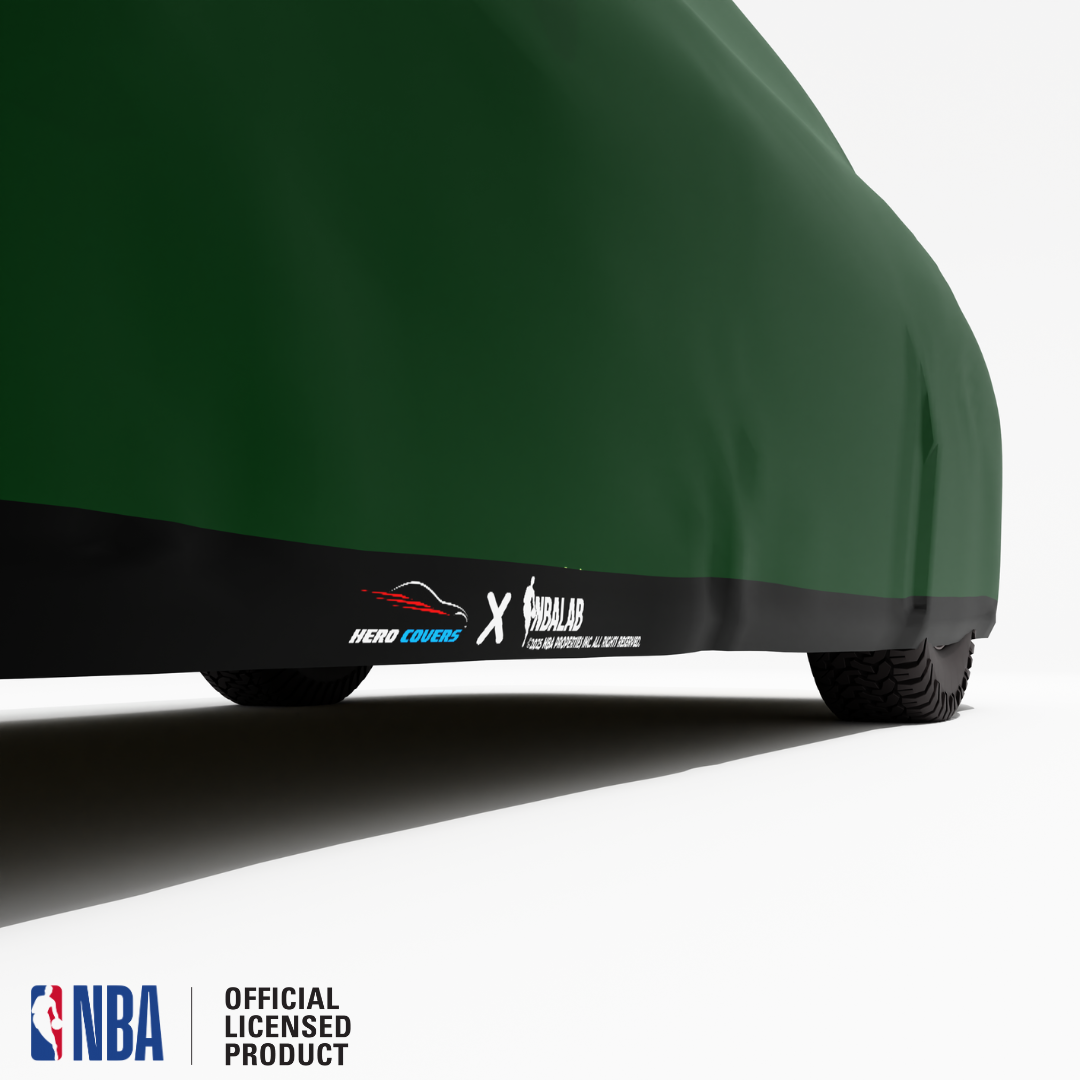 Officially Licensed Milwaukee Bucks 2 Tone Car Covers – Indoor & Outdoor | NBA Protection | HeroCovers