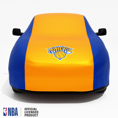 Officially Licensed New York Knicks 2 Tone Car Covers – Indoor & Outdoor | NBA Protection | HeroCovers