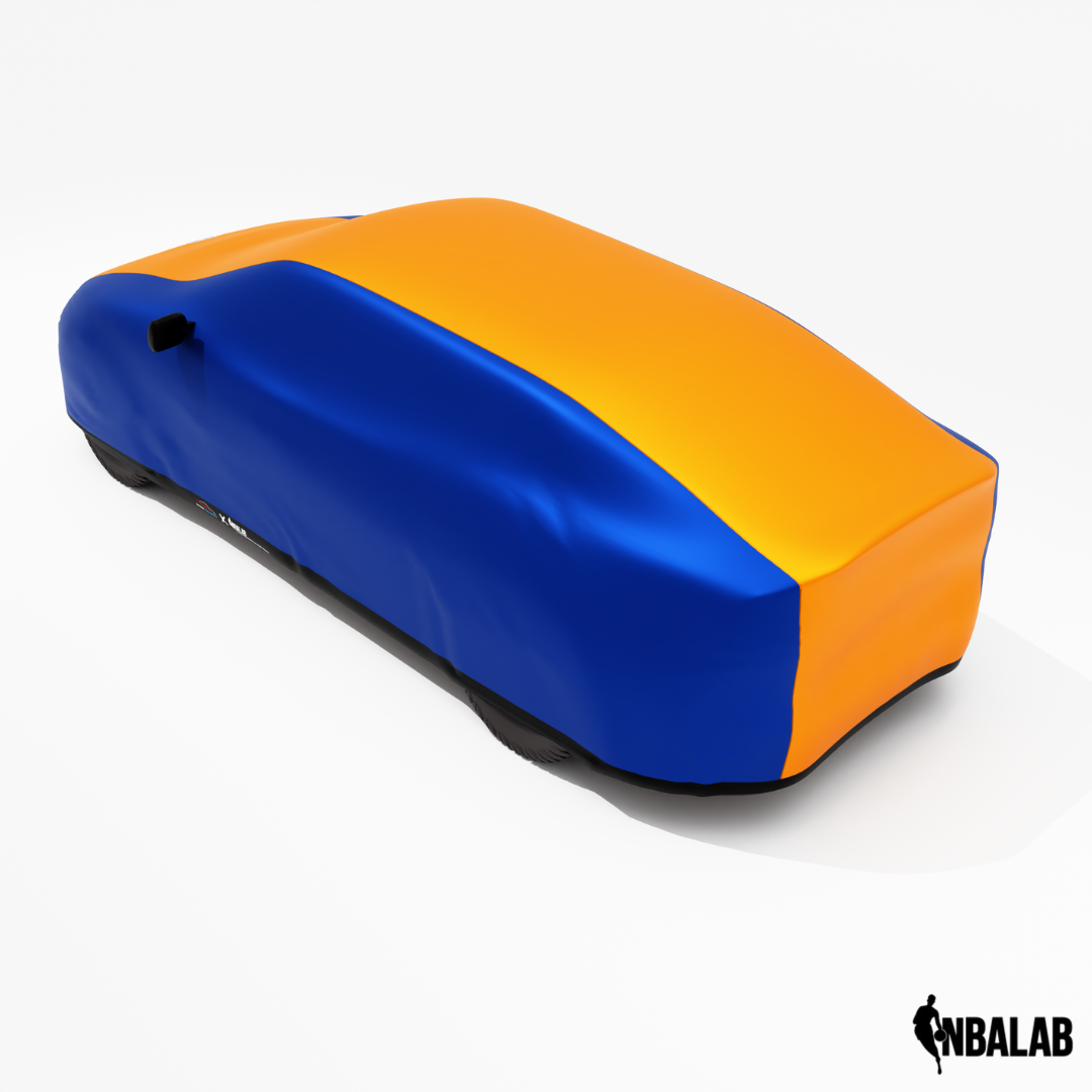 Officially Licensed New York Knicks 2 Tone Car Covers – Indoor & Outdoor | NBA Protection | HeroCovers