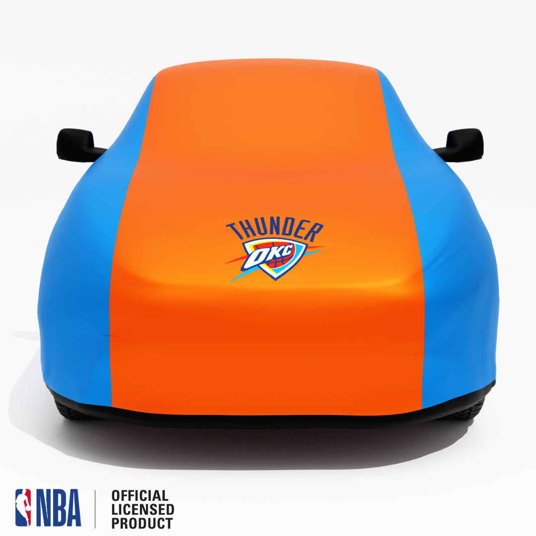 Officially Licensed Oklahoma City 2 Tone Car Covers – Indoor & Outdoor | NBA Protection | HeroCovers