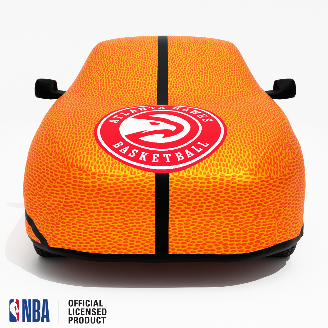 Officially Licensed Atlanta Hawks Life Size Basketball Car Covers – Indoor & Outdoor | NBA Protection | HeroCovers