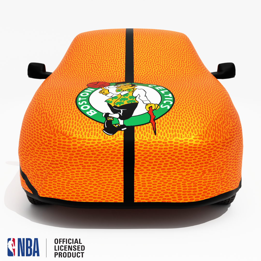 Officially Licensed Boston Celtics Life Size Basketball Car Covers – Indoor & Outdoor | NBA Protection | HeroCovers