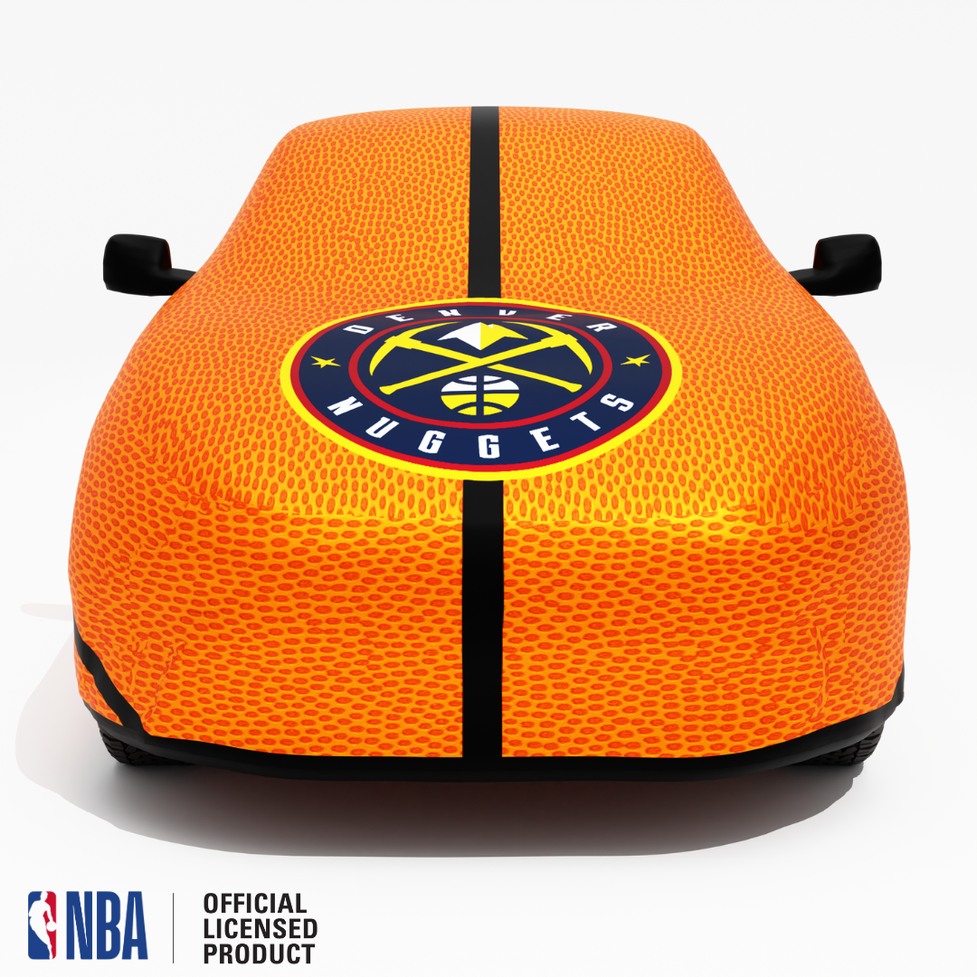 Officially Licensed Denver Nuggets Life Size Basketball Car Covers – Indoor & Outdoor | NBA Protection | HeroCovers