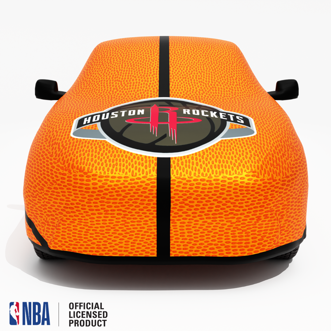 Officially Licensed Houstons Rockets Life Size Basketball Car Covers – Indoor & Outdoor | NBA Protection | HeroCovers