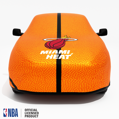 Officially Licensed Miami Heat Life Size Basketball Car Covers – Indoor & Outdoor | NBA Protection | HeroCovers