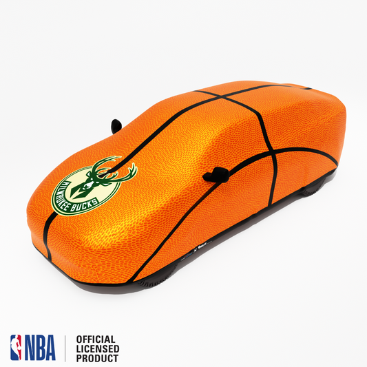 Officially Licensed Milwaukee Bucks Life Size Basketball Car Covers – Indoor & Outdoor | NBA Protection | HeroCovers