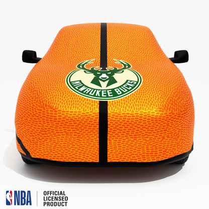 Officially Licensed Milwaukee Bucks Life Size Basketball Car Covers – Indoor & Outdoor | NBA Protection | HeroCovers