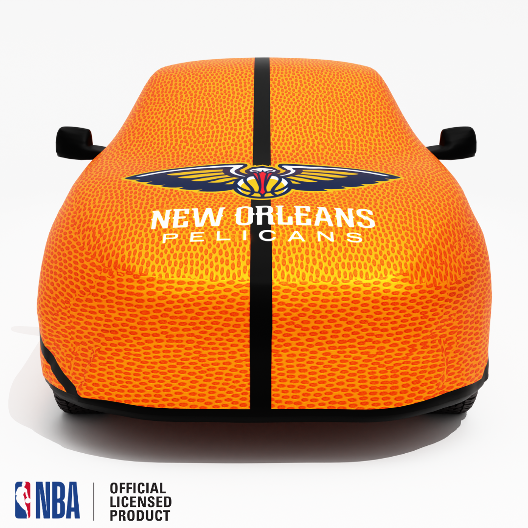 Officially Licensed New Orleans Life Size Basketball Car Covers – Indoor & Outdoor | NBA Protection | HeroCovers