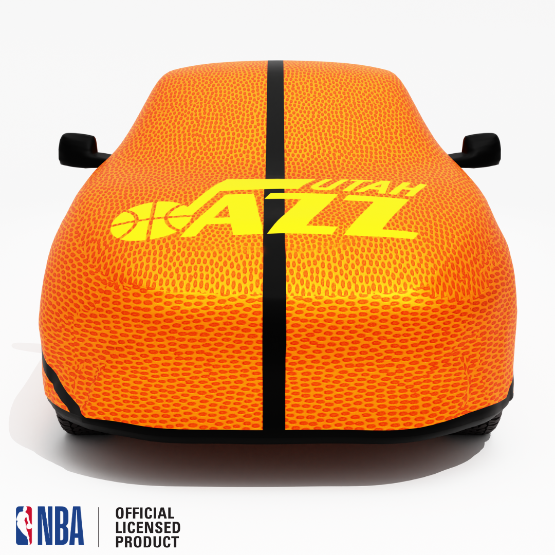 Officially Licensed Utah Jazz Life Size Basketball Car Covers – Indoor & Outdoor | NBA Protection | HeroCovers