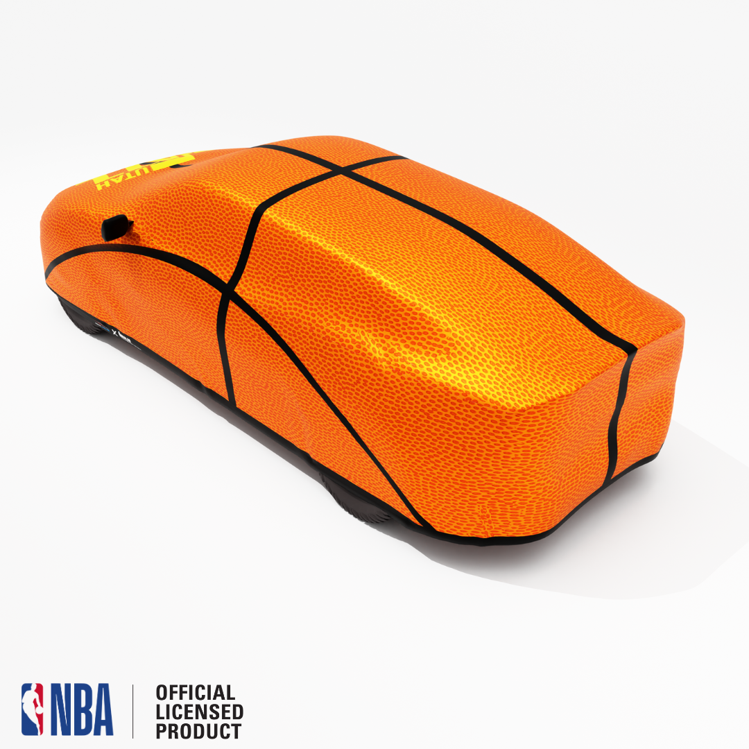 Officially Licensed Utah Jazz Life Size Basketball Car Covers – Indoor & Outdoor | NBA Protection | HeroCovers