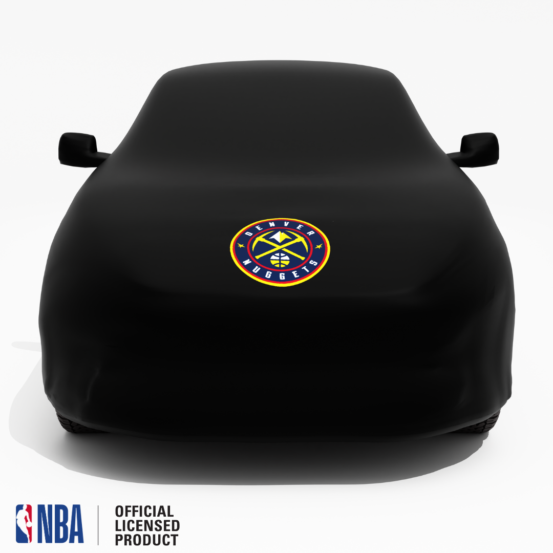 Officially Licensed Denver Nuggets Black Car Covers – Indoor & Outdoor | NBA Protection | HeroCovers