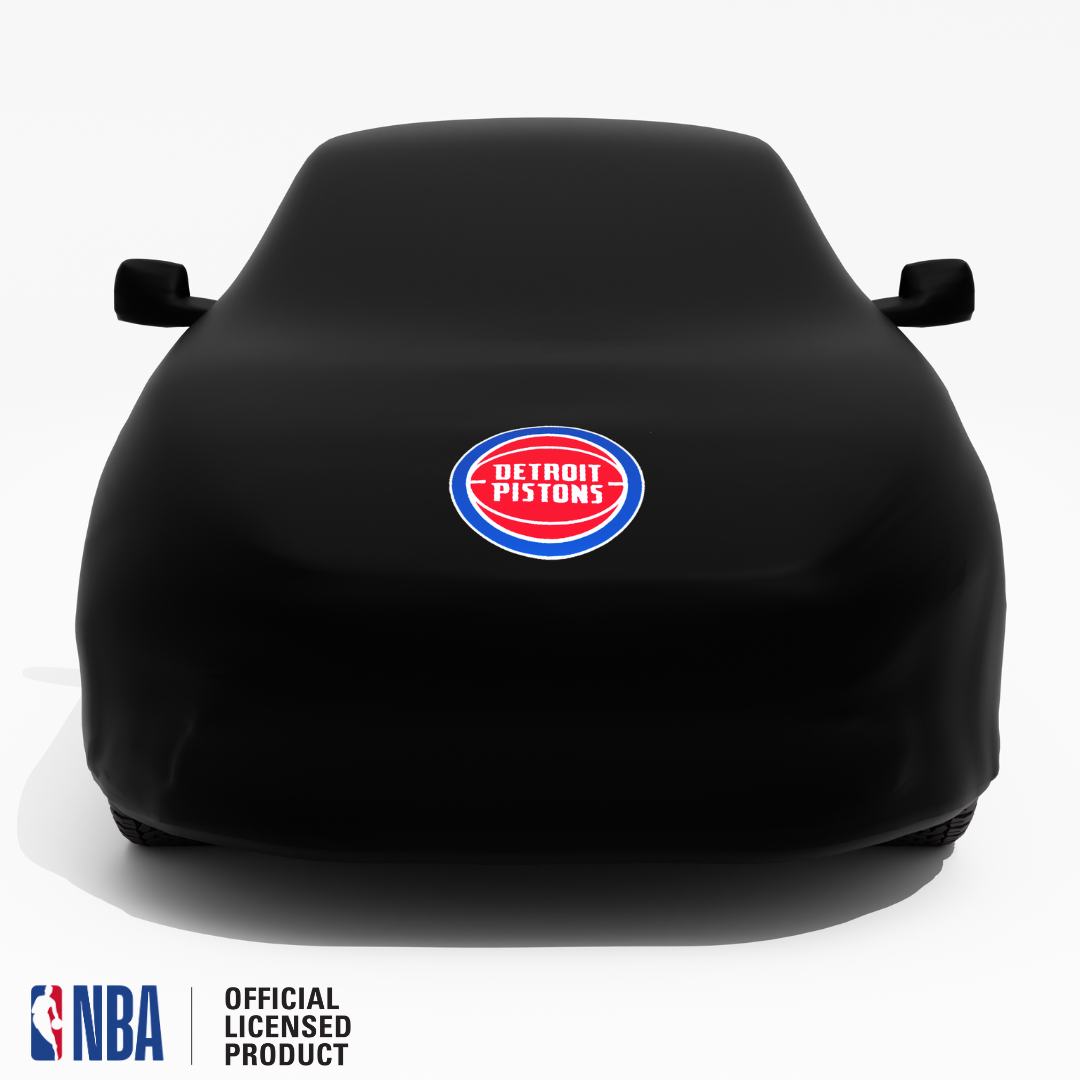 Officially Licensed Detroit Pistons Black Car Covers – Indoor & Outdoor | NBA Protection | HeroCovers