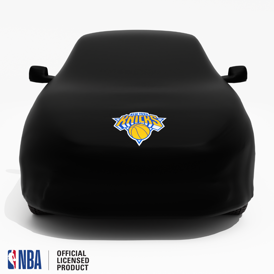 Officially Licensed New York Knicks Black Car Covers – Indoor & Outdoor | NBA Protection | HeroCovers