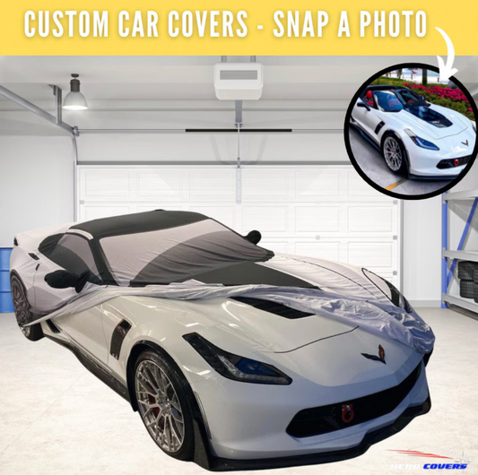 Personalized Corvette Z06 Car Covers - Custom Realistic Design, Fits Like a Glove, Premium Indoor Protection, Tailored Fit - By HeroCovers