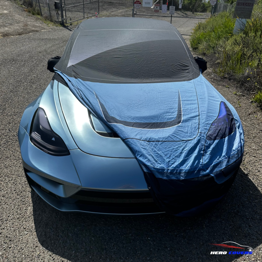 sky blue car cover