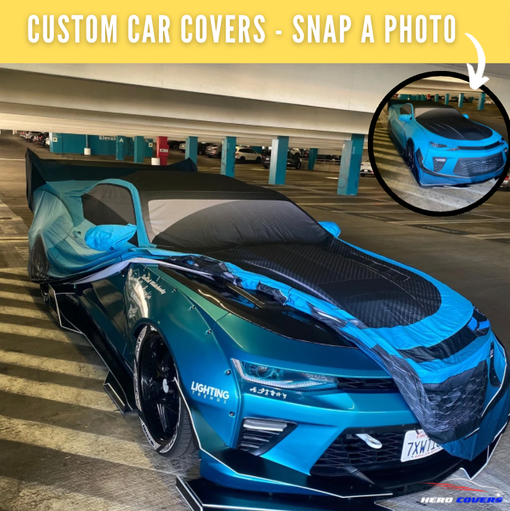 Personalized Camaro Car Covers - Custom Realistic Design, Fits Like a Glove, Indoor Protection, Weatherproof, Tailored Fit - By HeroCovers