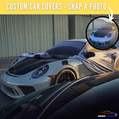 Personalized Porsche Car Covers - Custom Realistic Design, Fits Like a Glove, Indoor Protection, Weatherproof, Tailored Fit - By HeroCovers