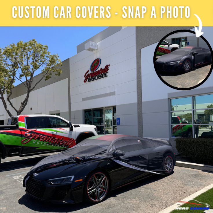 Personalized Audi R8 Car Covers - Custom Realistic Design, Fits Like a Glove, Premium Indoor Protection, Tailored Fit - By HeroCovers