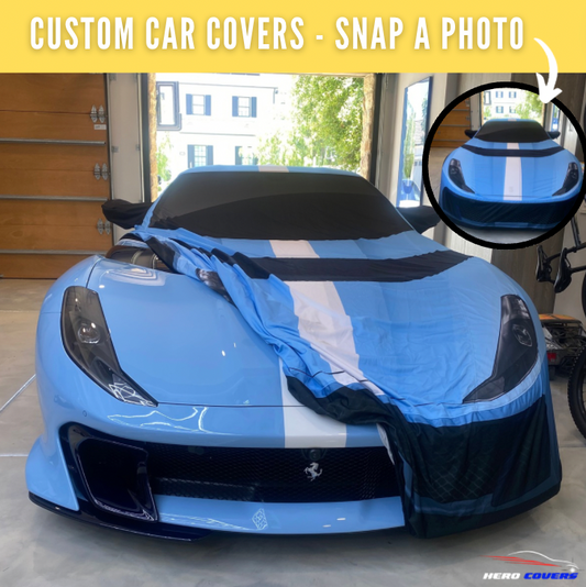 Personalized Ferrari 812 Competizione Car Covers - Custom Realistic Design, Fits Like a Glove, Indoor Protection, Weatherproof, Tailored Fit - By HeroCovers (Copy)