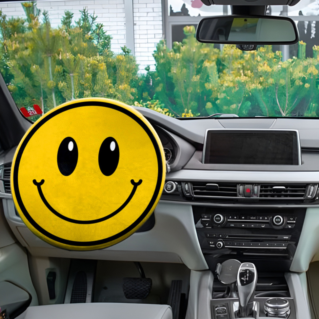 Smiley Face Steering Wheel Cover